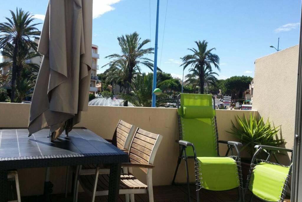 Beau T2 Climatise Avec Terrasse 100M Plage Saint-Cyprien  Kültér fotó